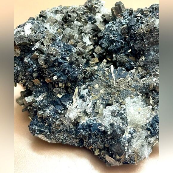 Rock, Mineral & Crystal Cluster of Spharlrite, Huaron, Quartz & Pyrite - Picture 4 of 14